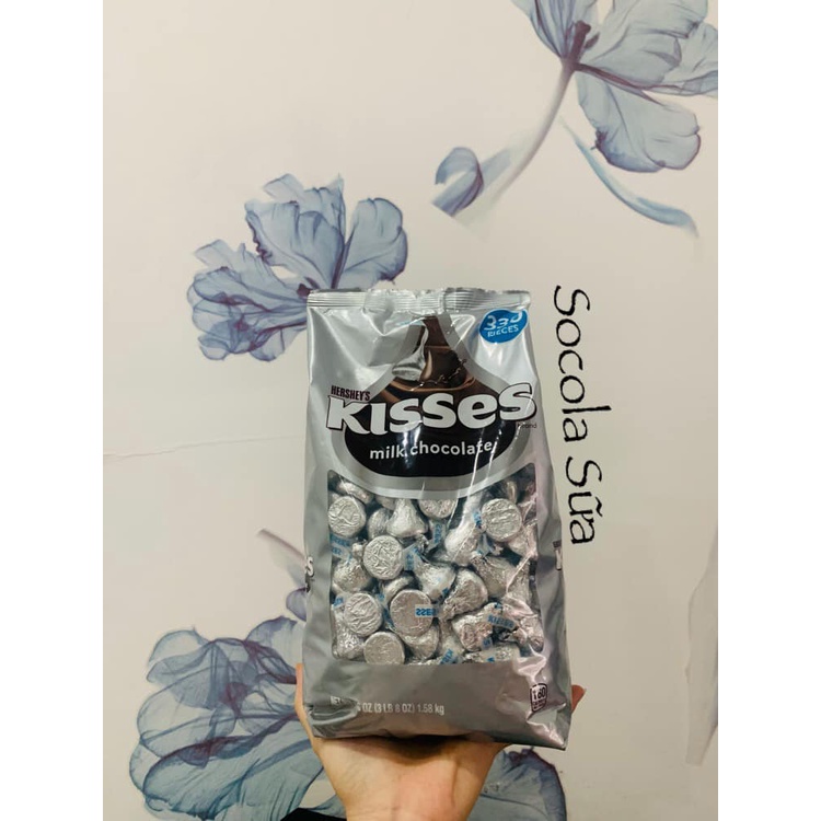 Kẹo Socola Kisses Hershey’s Kisses Milk Chocolate 330 Viên