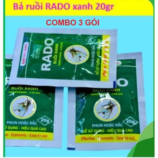 Combo 3 gói thuốc diệt ruồi RADO ruồi xanh 20g diệt ruồi hiệu quả tận gốc