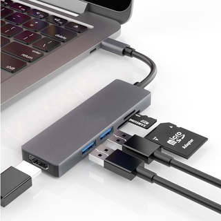 Hub chia USB Type-C 5 Cổng HDMI/2*USB 3.0/SD/TF