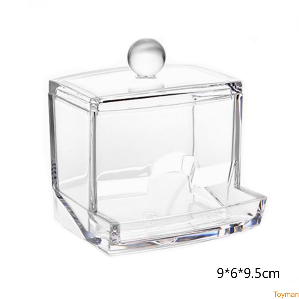 Hộp Đựng Tăm Bông Cotton Hình Vuông Có Giá Đỡ Tiện Lợi