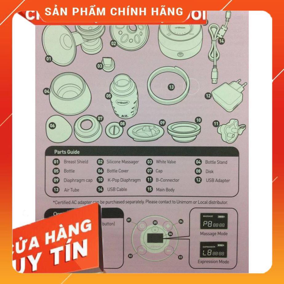 Linh phụ kiện Máy hút sữa điện đôi Unimom Minuet chính hãng