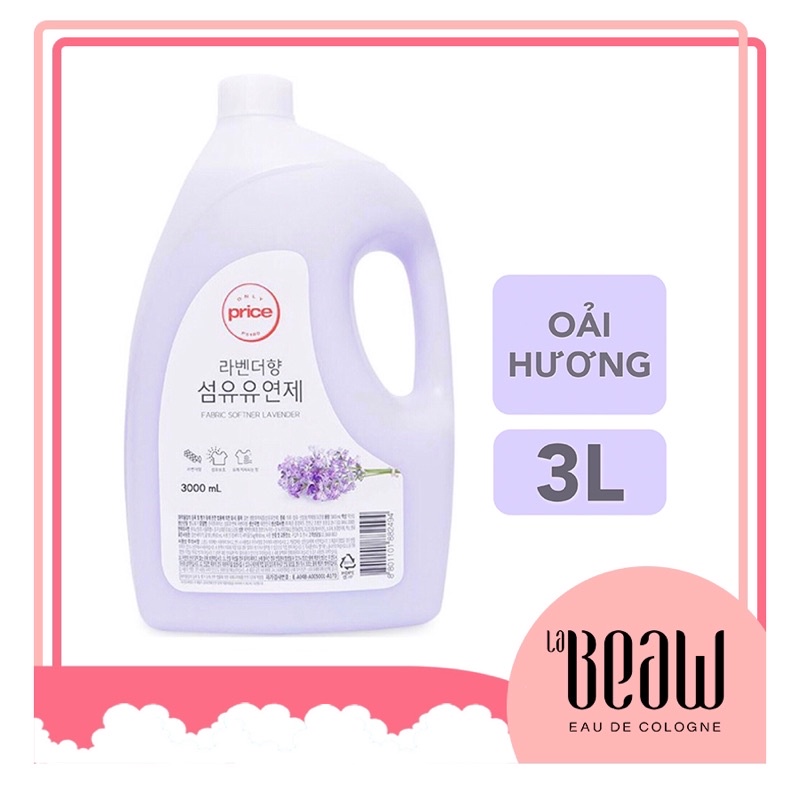 Nước xả ONLY PRICE 3L nhập khẩu 100% từ Hàn Quốc có tem phụ hương Lavender (xịn như nước xả DOWNY)