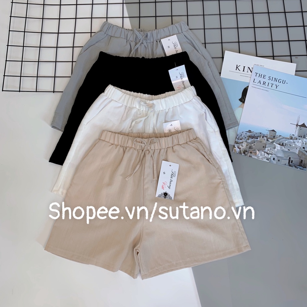 (HOT TREND) Quần đùi đũi nữ ,quần short đính nơ chất đẹp cao cấp siêu mát , nhẹ nhàng, thấm hút mồ hôi tốt Q580 SUTANO | BigBuy360 - bigbuy360.vn