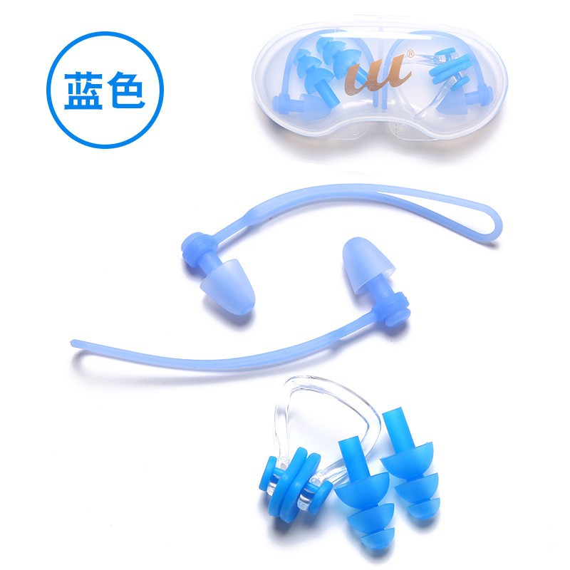 Bộ Nút Bịt Mũi Và Bịt Tai Bằng Silicone Chống Sặc Nước Cho Người Lớn Và Trẻ Em