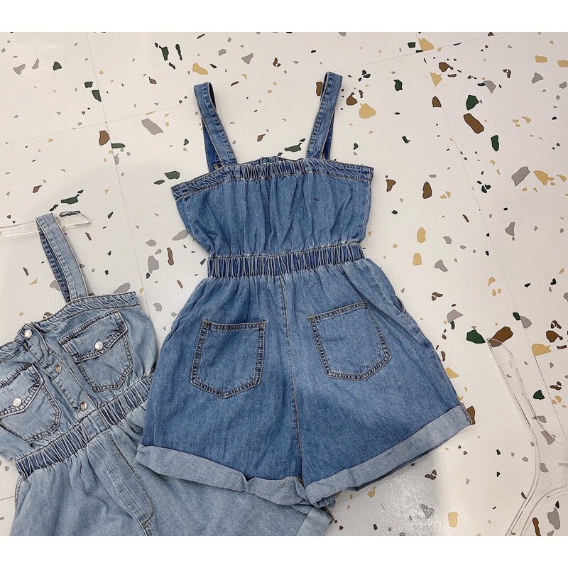 JUMSUIT BÒ JEAN TÚI HỘP