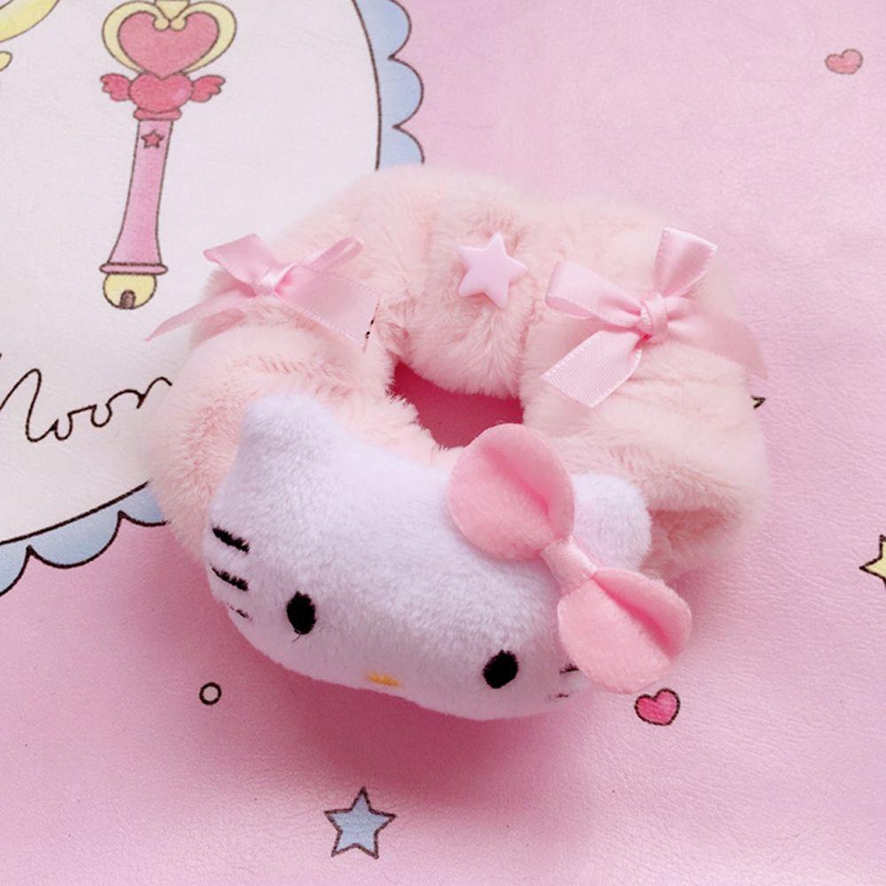 Dây Cột Tóc Scrunchies Bằng Vải Bông Họa Tiết Hoạt Hình Cinnamoroll Cho Nữ