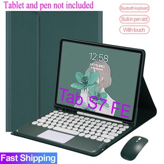 Bao Da Máy Tính Bảng Kèm Bàn Phím Cảm Ứng Cho Samsung Galaxy Tab S7 FE 12.4 2021