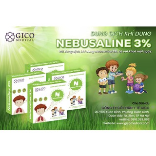 Dung dịch muối khí dung ưu trương Nebusaline 3% và Nebusaline 3% Nano Bạc