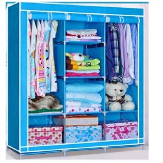 Tủ vải khung sắt 3 buồng 8 ngăn