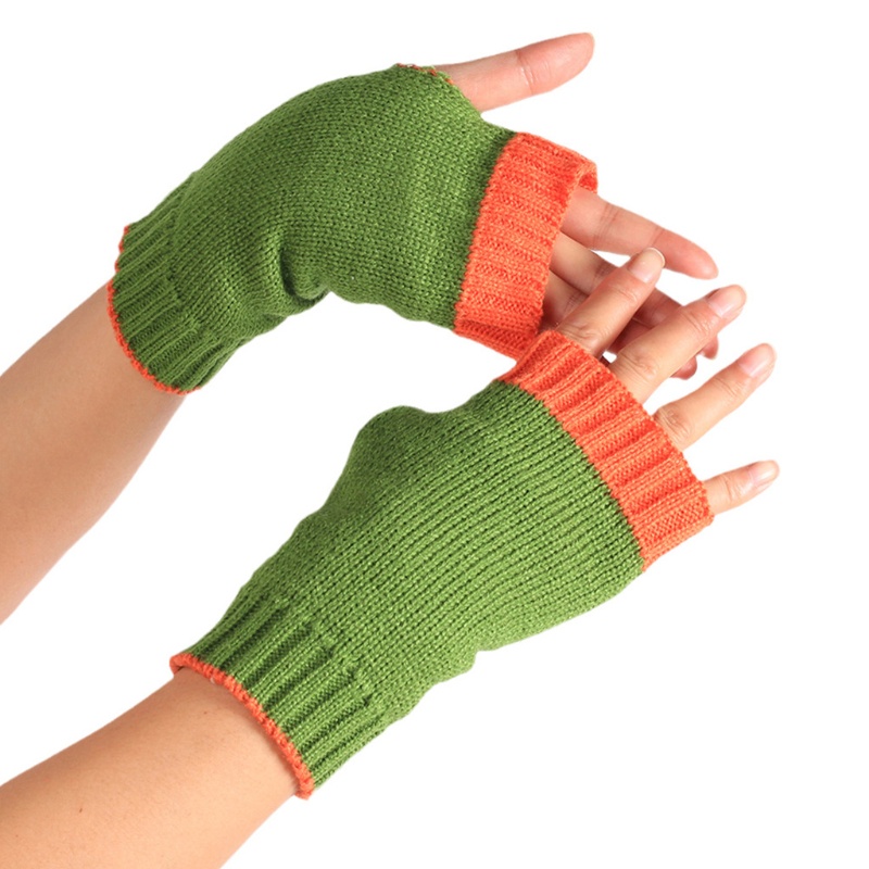 Găng Tay Dệt Kim Nửa Ngón Phù Hợp Với Mùa Đông Cho Thanh Thiếu Niên