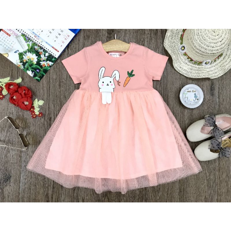 Đầm váy voan công chúa xòe rộng dễ thương  mềm mại và thoáng mát haivanco cho bé từ 12 đến 35 kg màu đẹp đi học đi chơi