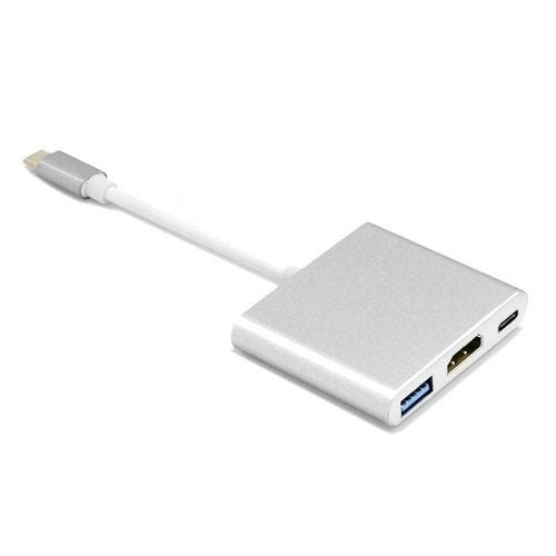 Cáp chuyển USB Type C To HDMI, USB 3.0, USB Type C (3 in 1) - Màu Ngẫu Nhiên - Bảo Hành 1 Tháng