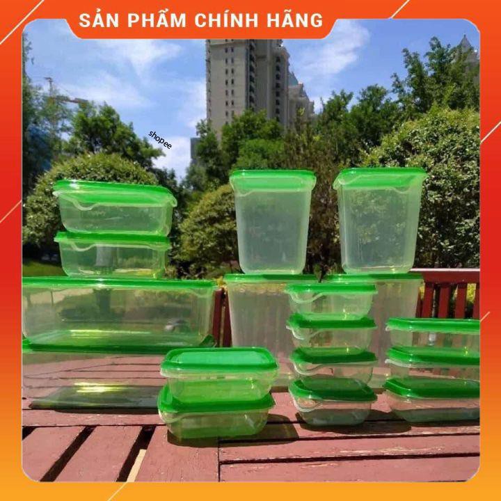 Bộ Hộp 17 món - Set 17 Hộp Nhựa Cao Cấp Đựng Thực Phẩm Bảo Quản Tủ Lạnh [FREESHIP]