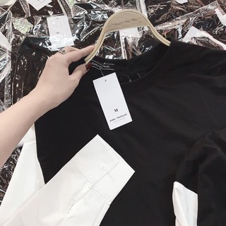 ÁO PEPLUM PHỐI ĐEN TRẮNG