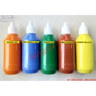 Bộ 5 chai M Acrylic nhỏ 60ml màu cơ bản (Nhóm 2)