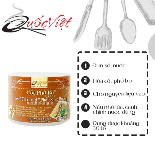 Gia Vị Nấu Phở Bò Cốt Quốc Việt 300g - Nhập Khẩu USA (Phở Gà, Hủ Tiếu, Bún Riêu, Hủ Tiếu Chay, Bún Bò Huế, Hoành Thánh) | BigBuy360 - bigbuy360.vn