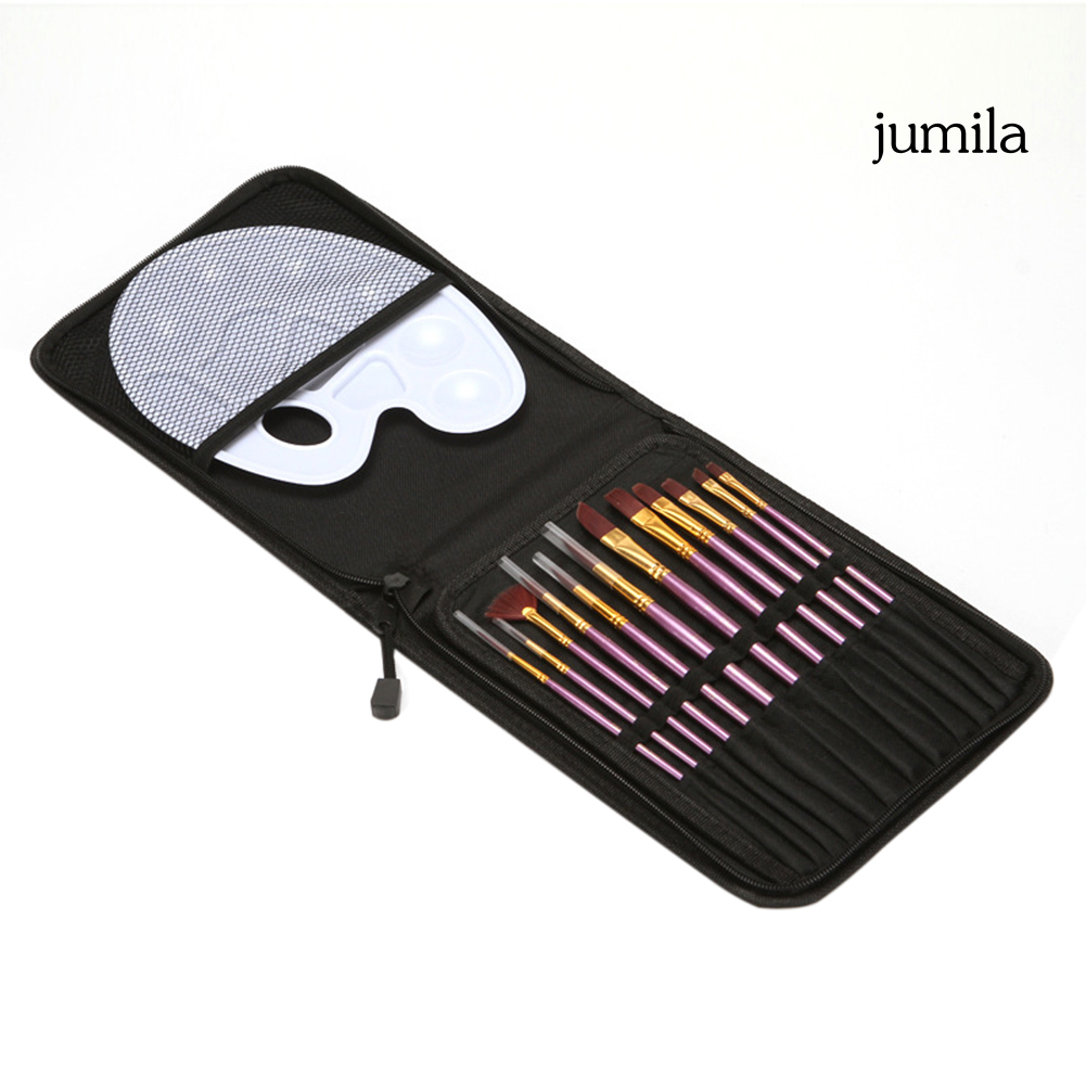 Set 12 Cọ Vẽ Màu Nước Kèm Túi Đựng Dành Cho Họa Sĩ