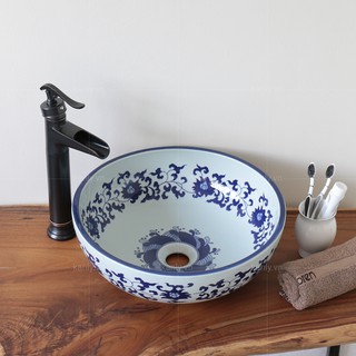 Lavabo sứ đặt bàn, Chậu sứ mỹ thuật
