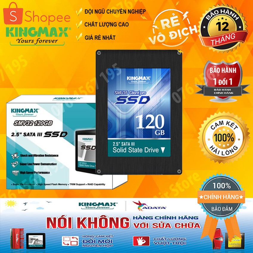 Ổ CỨNG SSD 240GB / 120GB KINGMAX Sata III 2.5Inch SMV32 - HÀNG CHÍNH HÃNG | BigBuy360 - bigbuy360.vn
