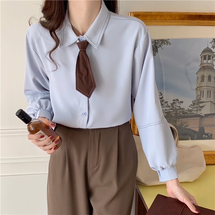 SƠ MI TRƠN BASIC KÈM CÀ VẠT NHỎ