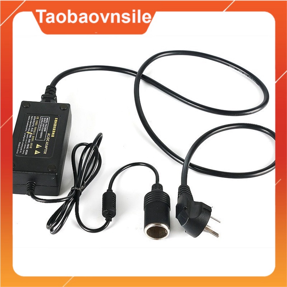 Bộ Adapter Chuyển Đổi Điện AC 220V Sang DC 12V Dùng Cho Máy Bơm, Máy Hút Bụi Ô Tô Xe Hơi 60W
