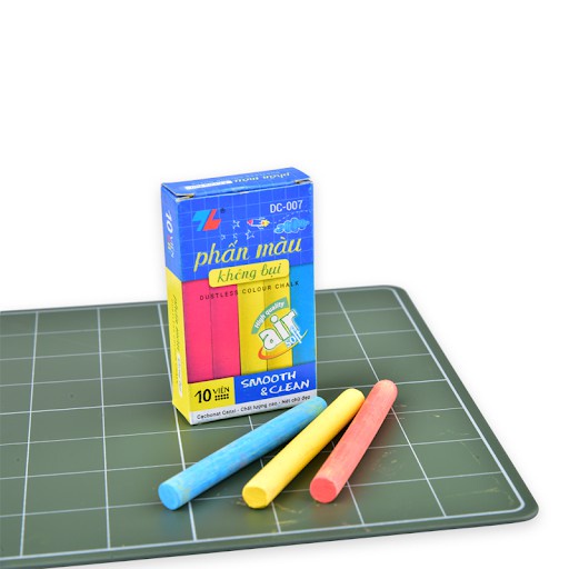 Phấn viết bảng không bụi Thiên Long phấn trắng - phấn màu  THIỆN PHƯỚC