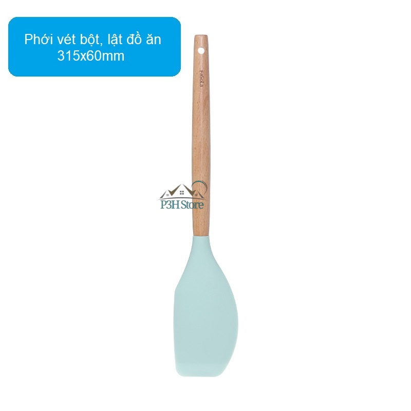 Môi xẻng silicon cán gỗ