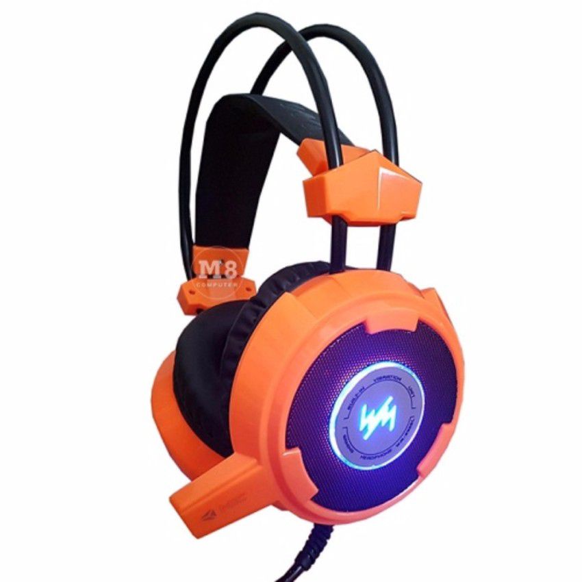 Tai Nghe Chuyên Game , Có Mic , Gaming Headphone WangMing 8900L LED , 3 Jack Kết Nối , Chất Liệu Cao Su Mềm Dễ Chịu