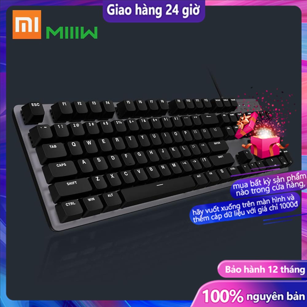 Bàn phím cơ chơi game Xiaomi Miiiw 600k 104 phím cáp USB có đèn LED nền cho Laptop / PC