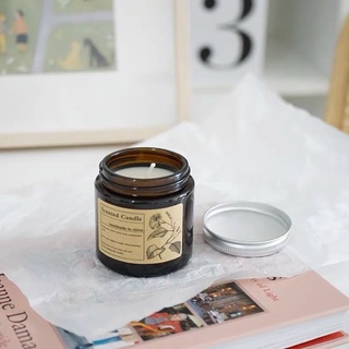 Nến thơm hộp thuỷ tinh Hàn Quốc retro 100g - Décor nhà Sò