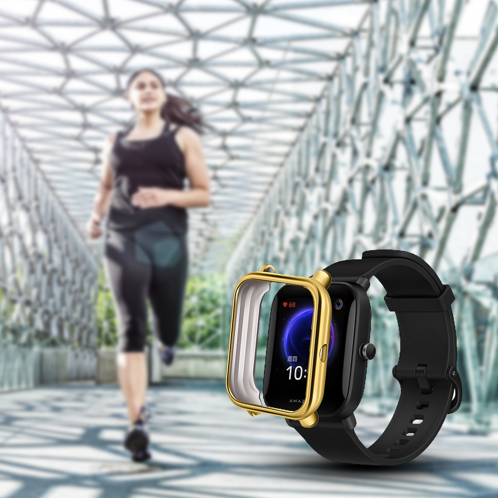 Khung Kim Loại Mạ Điện Bảo Vệ Cho Đồng Hồ Huami Amazfit-Pop