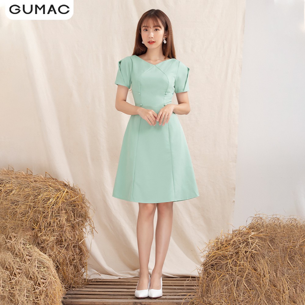 Đầm rã kiểu tay xếp GUMAC DA1060