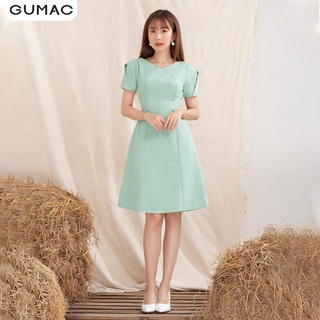 Đầm rã kiểu tay xếp GUMAC DA1060