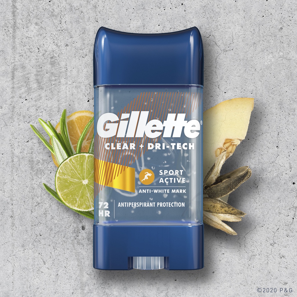 Lăn khử mùi Gillette 30Shine phân phối chính hãng dạng gel ngăn tiết mồ hôi không gây vệt ố vàng 107g