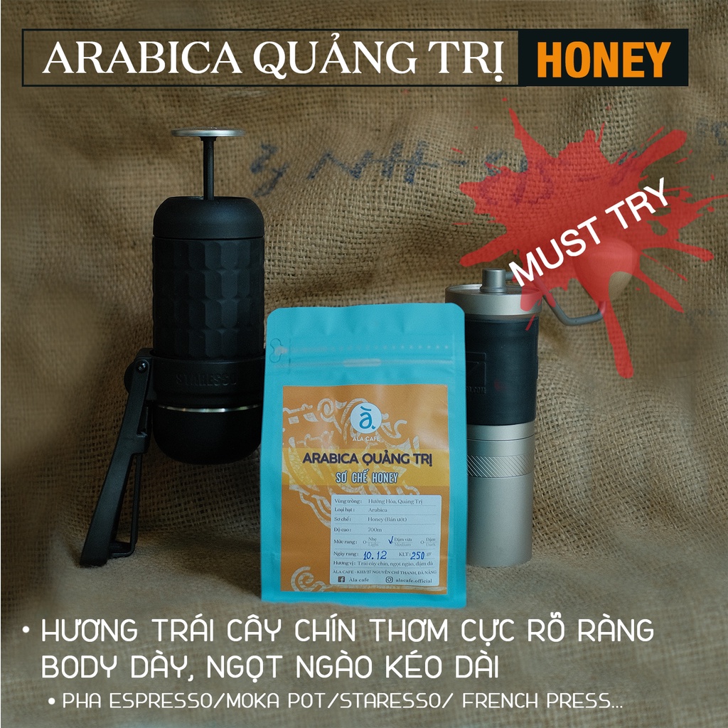 Cà phê Arabica Quảng Trị Honey Chất Lượng Cao - Top 3 Vietnam Amazing Cup 2022