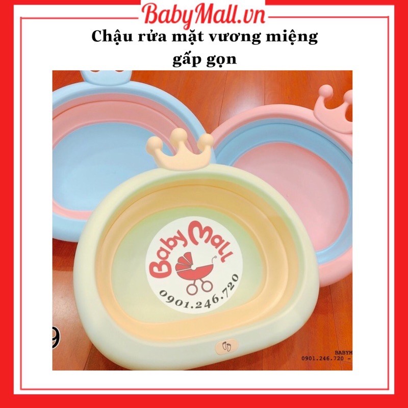 Chậu rửa mặt vương miện GẤP GỌN 4201 hình bầu