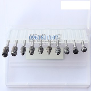 Bộ 10 mũi lũa, khắc, mài, làm lũa Vonfram cao cấp