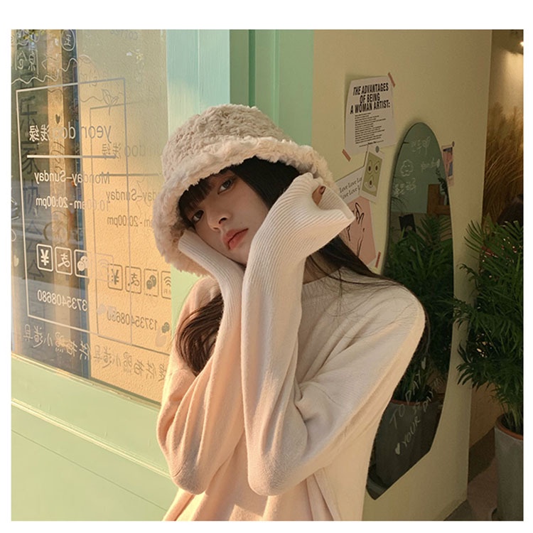 [BE ORDER]-☘ Mũ nón bucket lông mịn phong cách Ulzzang (M23)