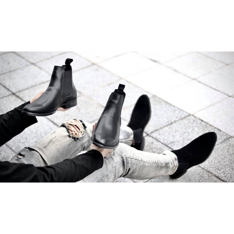 Giày Chelsea Boots Nam Đế Cao Su đúc