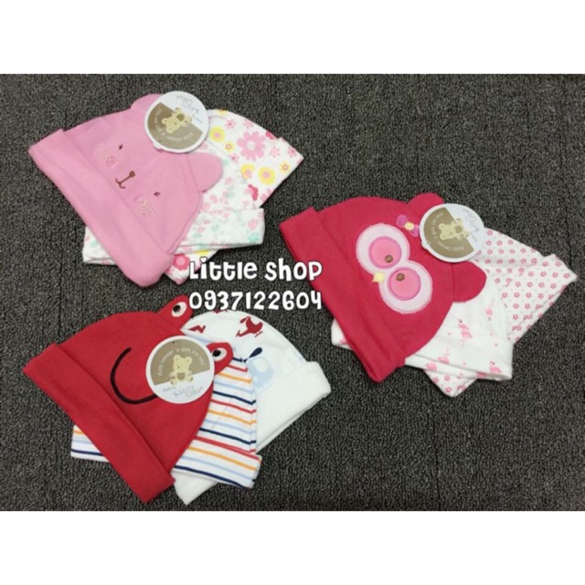 Set 3 mũ sơ sinh Kid Center