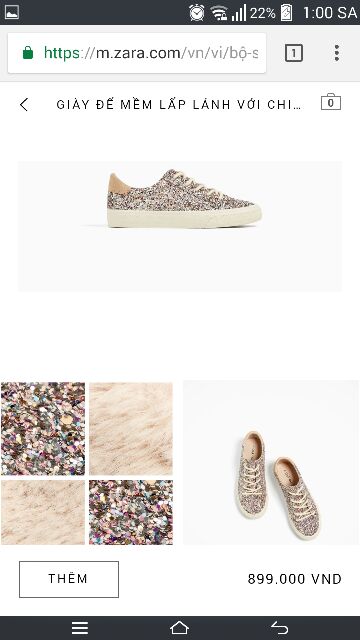Giày nữ Zara 👟👟 Embellished detail plimsolls