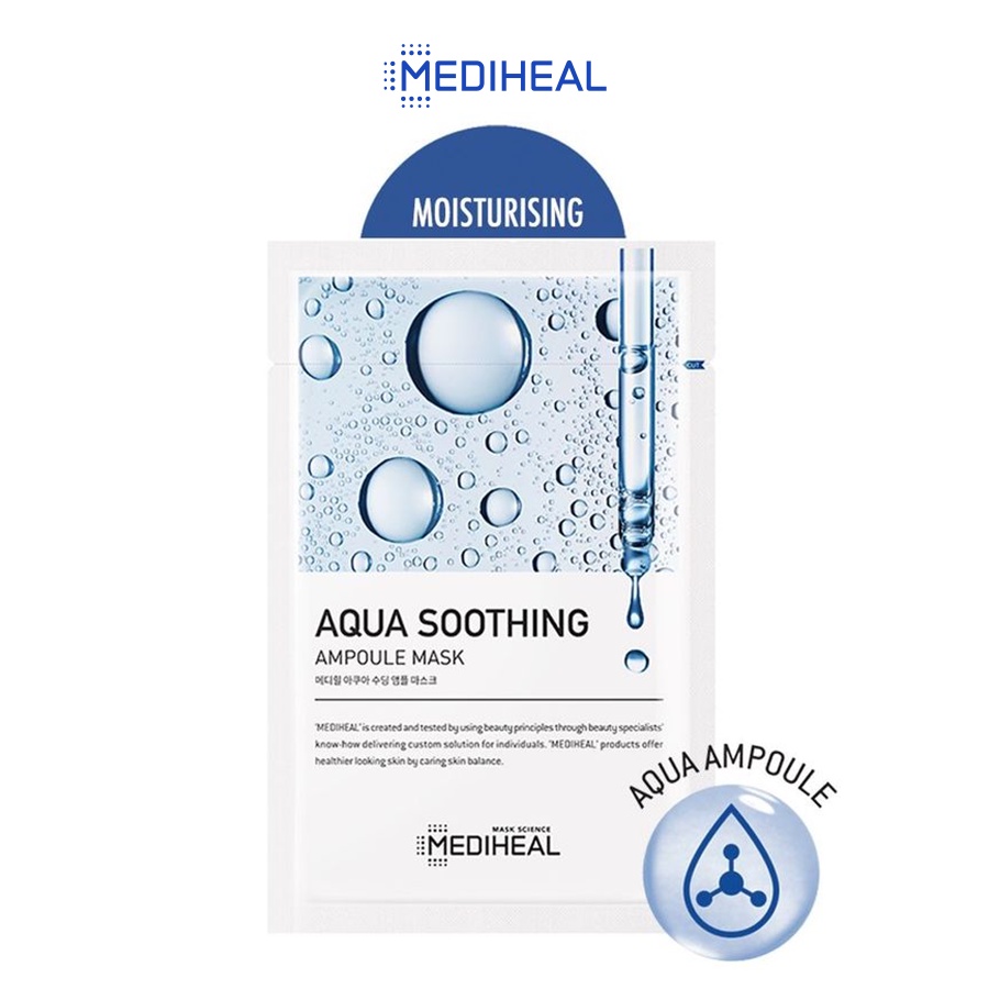 [Nhập mã COSMH22 giảm 8%] Mặt nạ cấp ẩm siêu dưỡng chất Mediheal Aqua Soothing Ampoule Mask 25ml [K201]