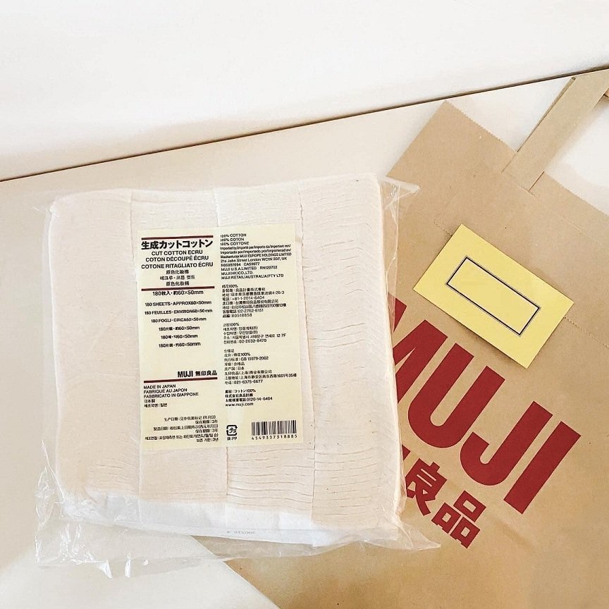 Bông Tẩy Trang Muji Nhật Bản (180 Miếng)