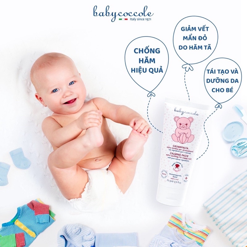 Kem chống hăm chiết xuất hoa cúc và ZnO Babycoccole 0M+ 75ml