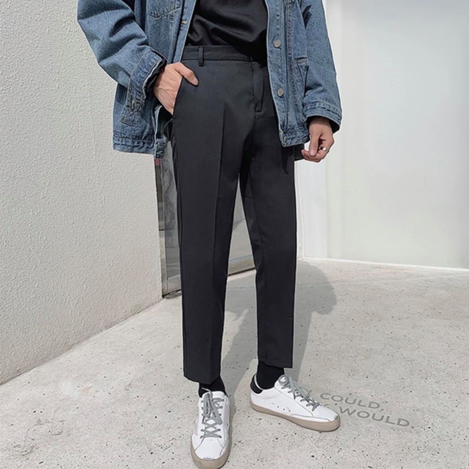Quần baggy unisex nam nữ vải tây âu cao cấp phong cách hàn quốc form chuẩn ống suông dễ phối đồ | HD2000SHop | BigBuy360 - bigbuy360.vn
