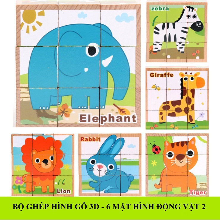 Trò Chơi Lắp Ghép Hình Khối Gỗ 3D Cho Bé_BabyDragon