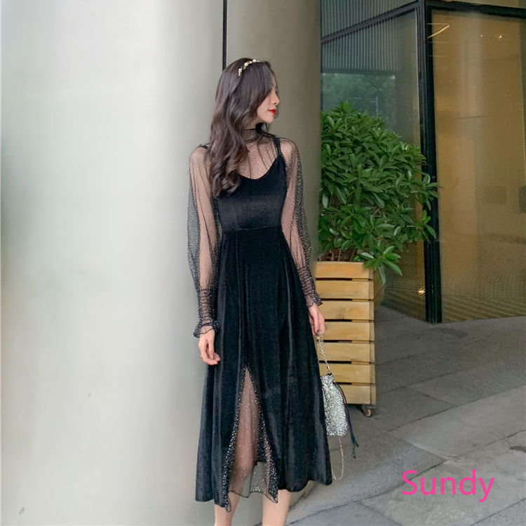 Đầm Nhung Gợi Cảm Thời Trang Nữ