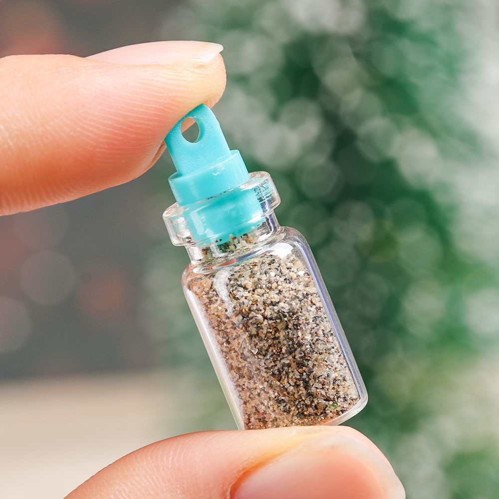 CONOPERY Set 10 lọ thủy tinh mini có nắp đậy 10 kiểu tùy chọn dùng trang trí nhà cửa