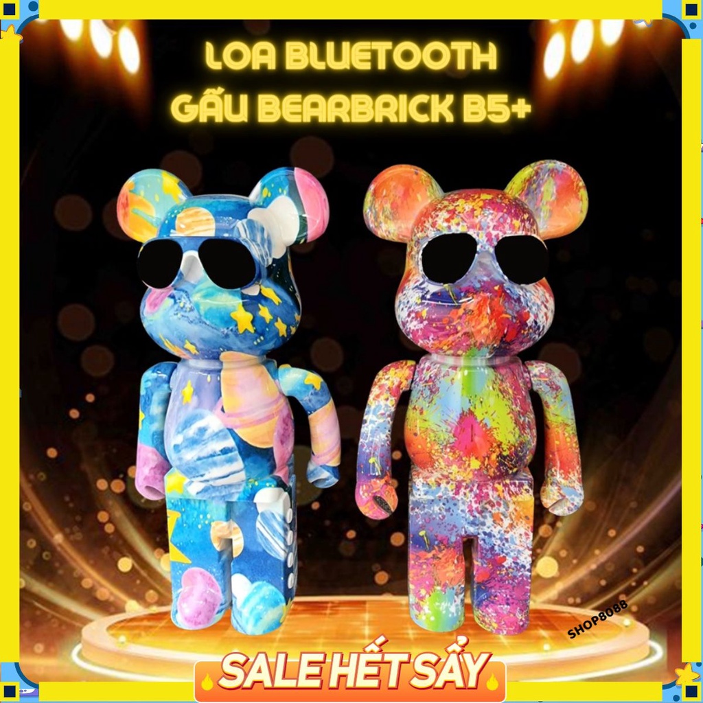 Loa Bluetooth Gấu Bearbrick Nghe Nhạc cực hay, Loa bluetooth Gấu Mini B5 Màu Sắc Sang Chảnh Mẫu Mới 2022