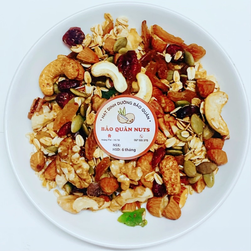Granola siêu hạt ăn kiêng ngũ cốc giảm cân dinh dưỡng eat clean không đường thêm hạt Macca từ Hạt Dinh Dưỡng Bảo Quân